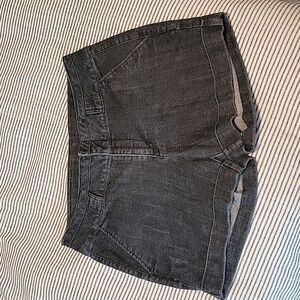 Maurices, shorts, size 7, denim, cuffed, dark blue.